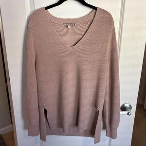 Pink Athleta Oversized V-Nexk Sweater XXS